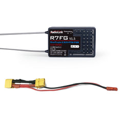 Radiolink R7FG 3 to 12 volt servo support enables versatile power options.