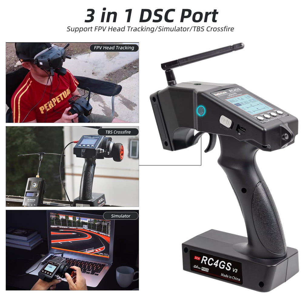 Radiolink RC4GS V3 dual mix control for custom steering and throttle setups
