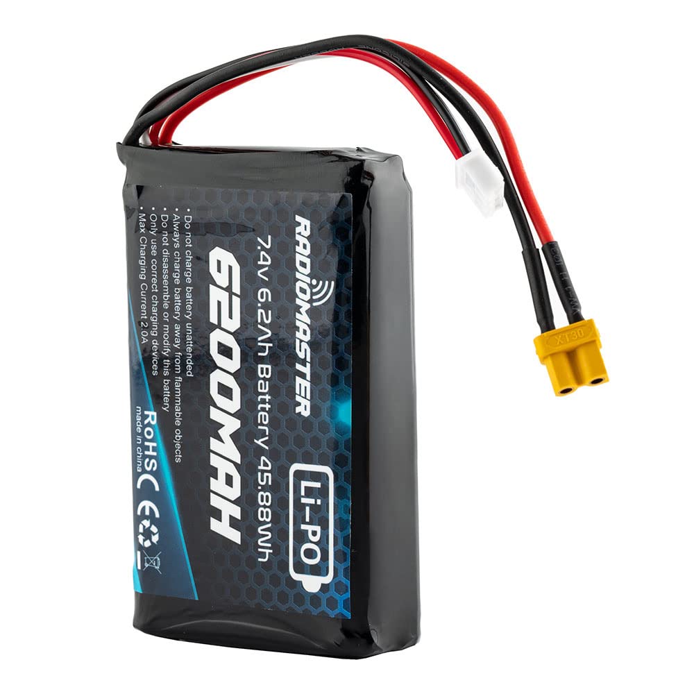 Radiomaster SoloGood 6200mAh side view highlights weight at 203g