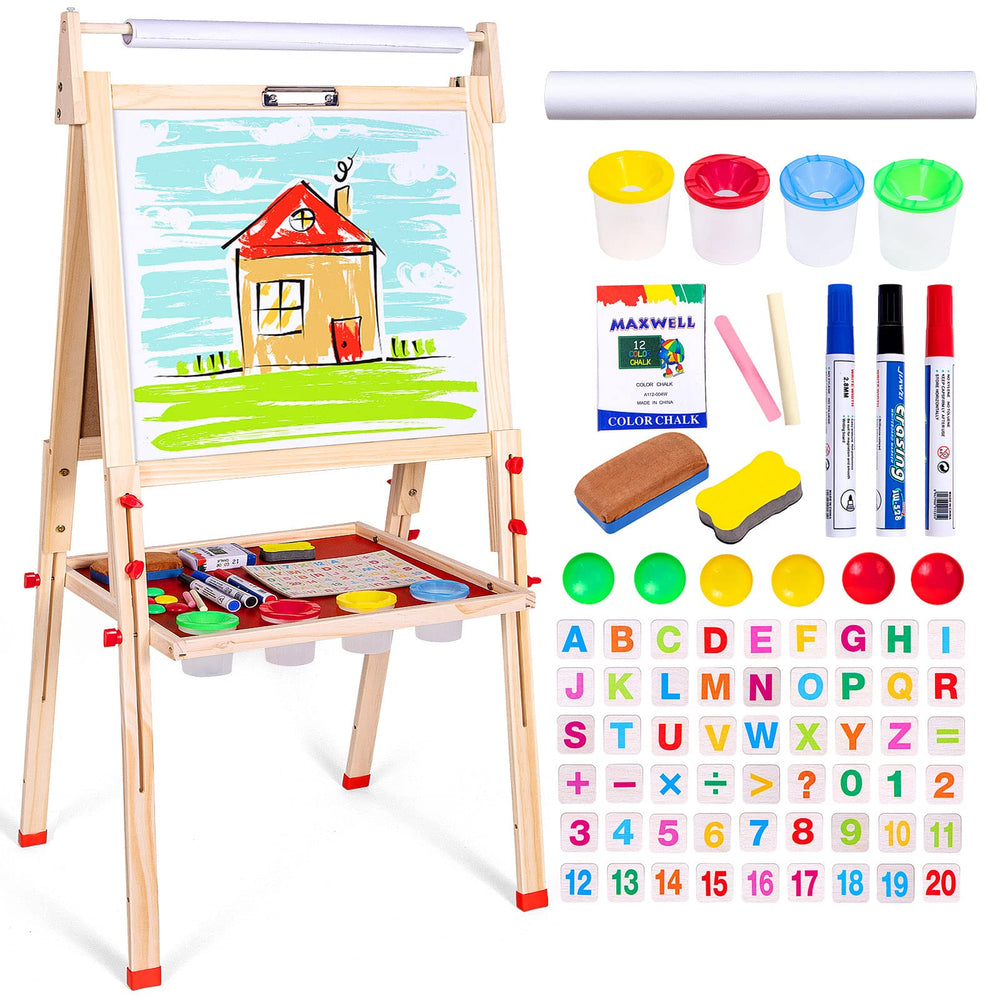 Ragstone Kids Easel with paper roll holder shown for organized art sessions