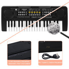 Raimy 37 Keys keyboard piano demo-songs display encourages early musical exploration