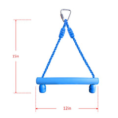 Rainbow Craft green trapeze bar with nylon chain for safe agility practice.