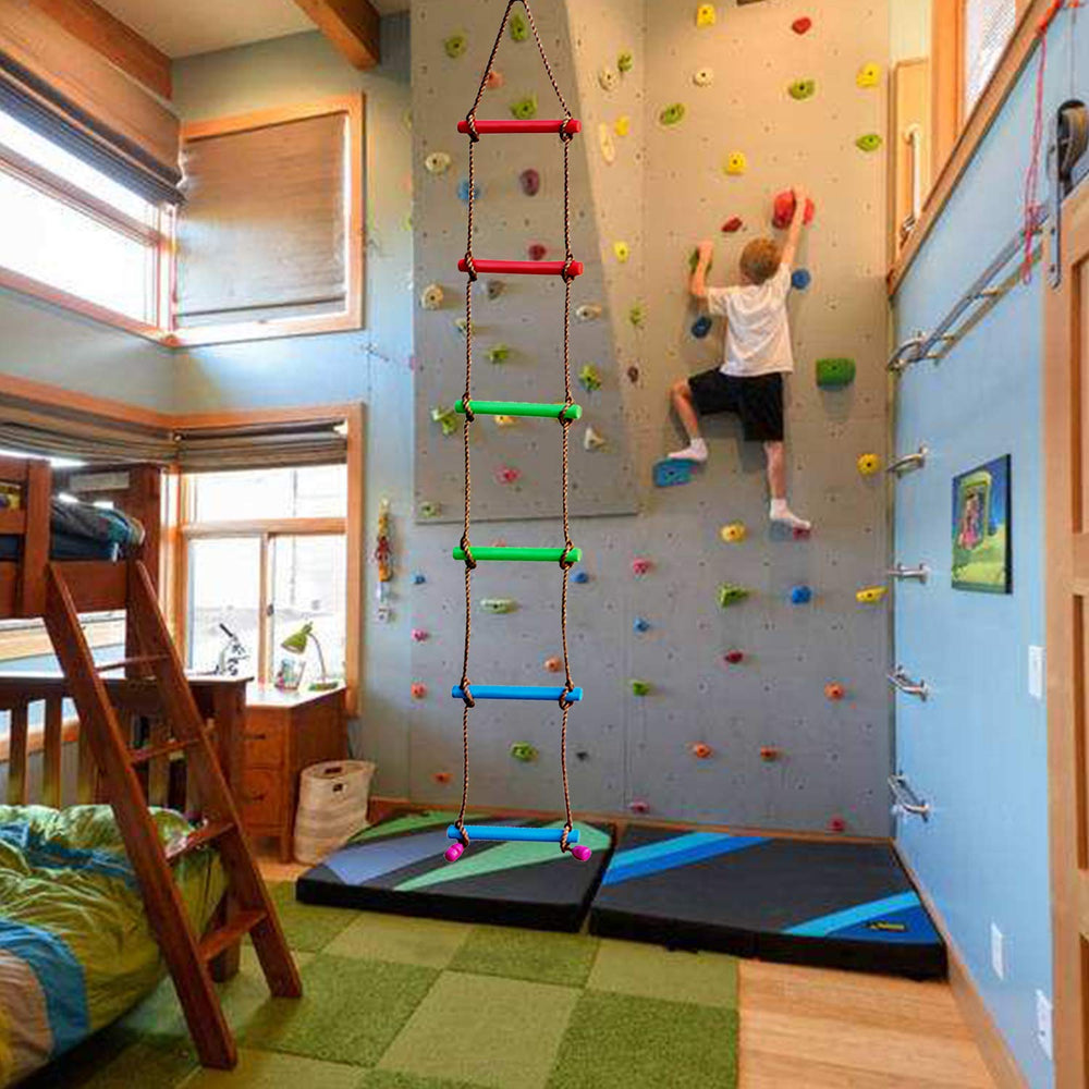 Rainbow Craft ninja ladder sturdy climbing with easy hanging from swings.