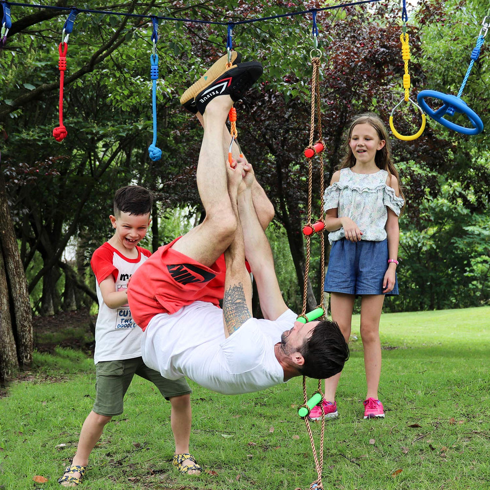 Rainbow Craft rings enjoyed by kids in sunny playground adventures.