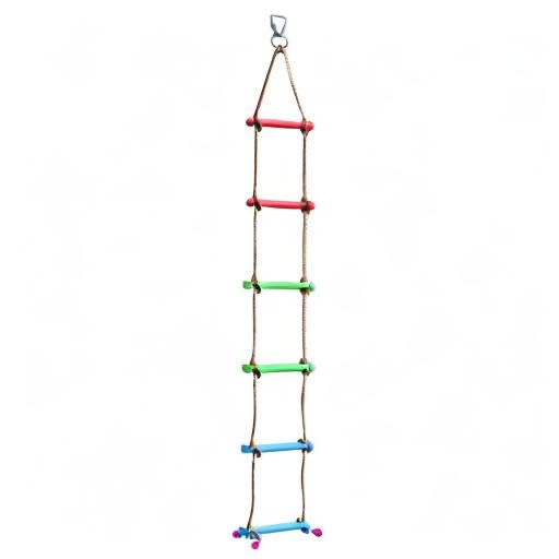 Rainbow Craft portable rope ladder helps rotate ninja course components.
