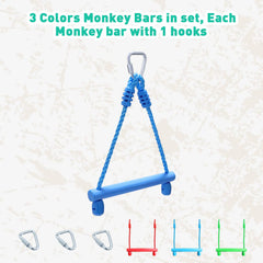 Rainbow Craft red trapeze bar ready for indoor play and adventures.