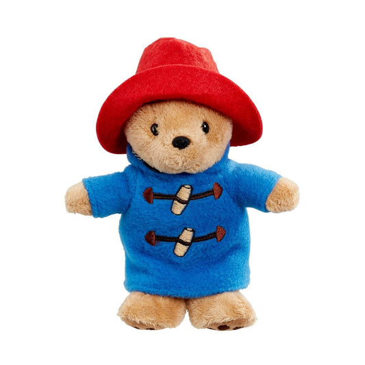 Rainbow Designs Paddington Bear bean toy with red hat and coat for gentle snuggles.