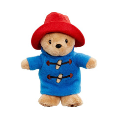 Rainbow Designs Paddington Bear bean toy with red hat and coat for gentle snuggles.