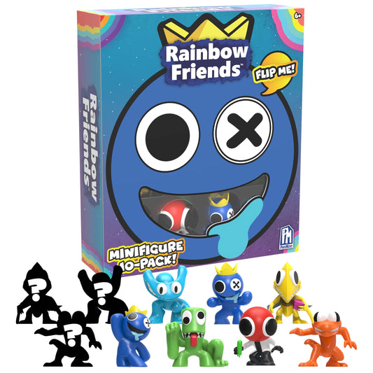 Rainbow Friends Series 2 minifigures front view for display-ready collection.