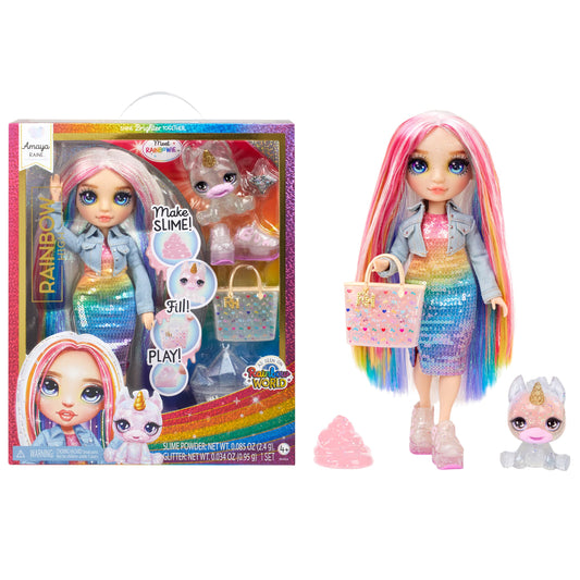 Rainbow High Amaya doll with slime kit for creative play