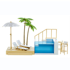 Rainbow High color-change pool with LED lights enhances imaginative water play