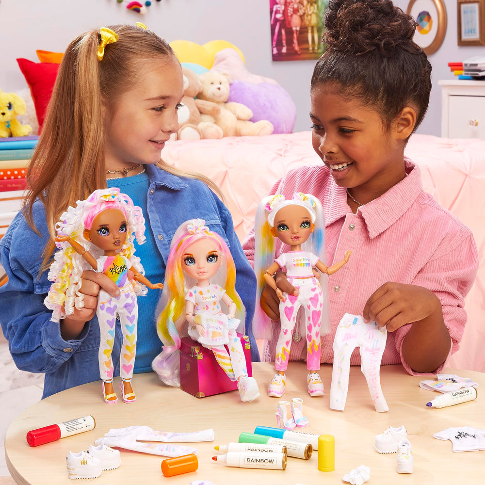 Rainbow High Color & Create doll scrunchie coloring enables playful fashion details