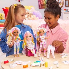 Rainbow High Color & Create doll scrunchie coloring for playful fashion accents.