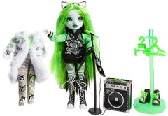 Rainbow High Harley Limestone neon green color-block biker shorts set for stylish play