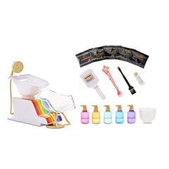 Rainbow High Salon sink with water spray for realistic, mess-free color play.