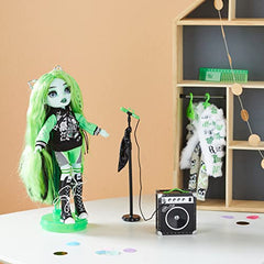 Rainbow High Neon Shadow rockband set with mic and stand for stage play