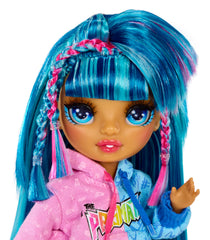 Rainbow High Skyler outfit detail with blue accents