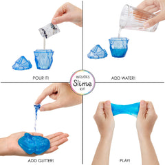 Skyler slime kit with crystal shaker for easy DIY shimmer slime