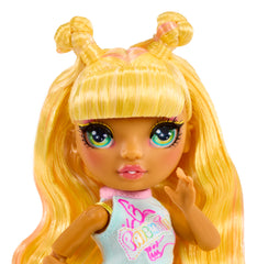 Rainbow High Sunny yellow doll casual pose for everyday storytelling.