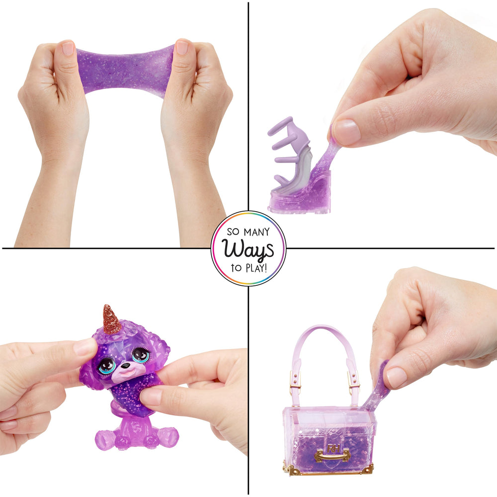 Rainbow High Violet customizable fashion accessories enable color-mixing style.