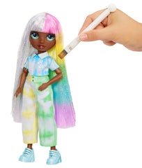 Rainbow High tie-dye kit with stencils for spirals and shapes on fabric and hair