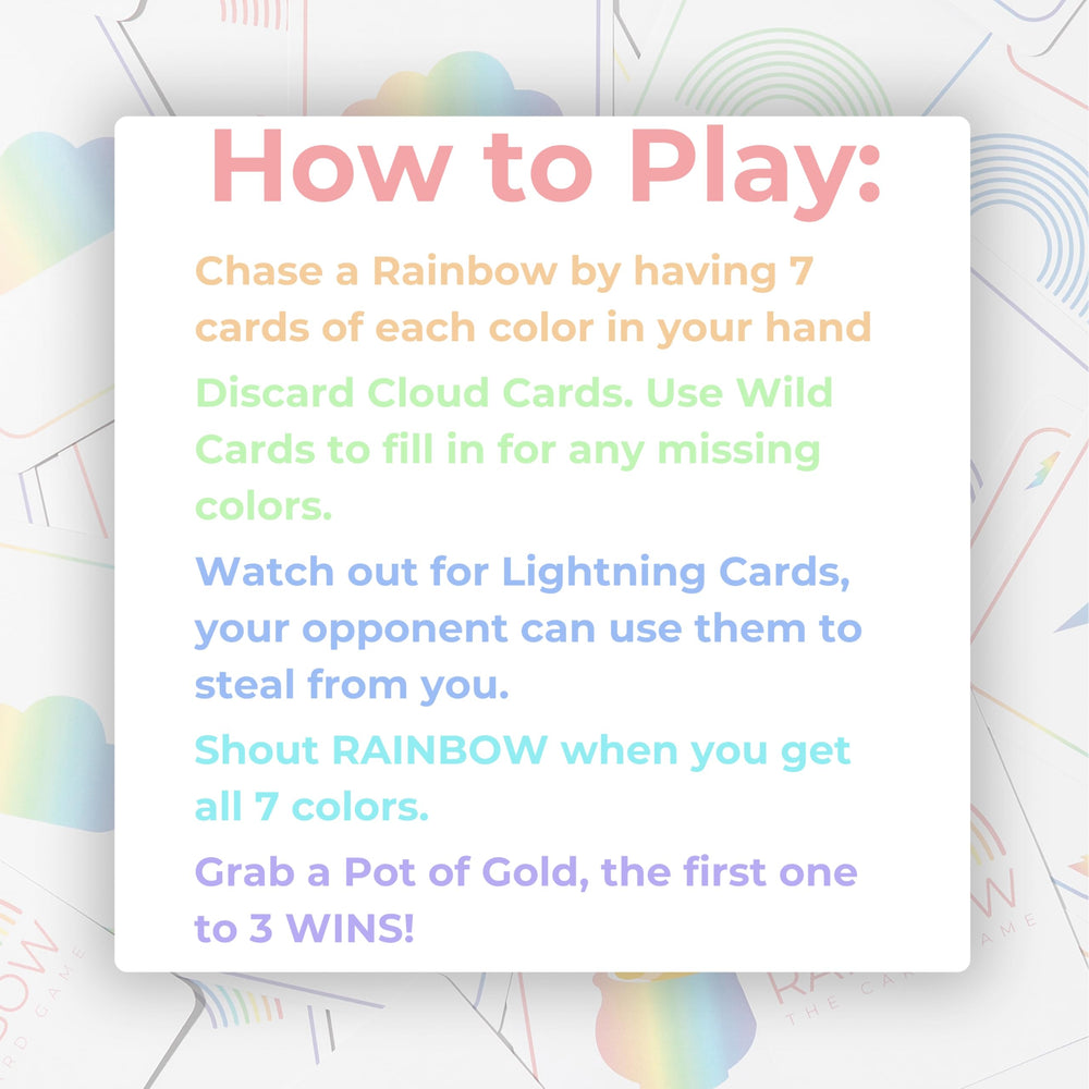 Rainbow The Card Game fast-paced round supports quick decision making.