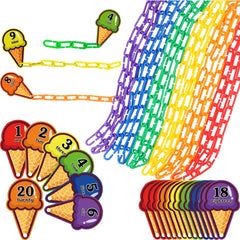 Rainbow Toyfrog chain-link math manipulatives: 240 durable links for counting.