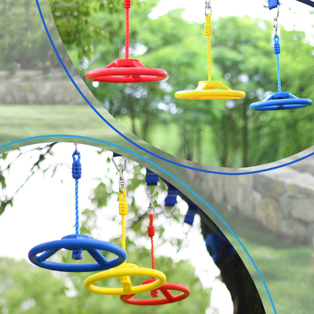 Rainbow Craft 10-inch swing wheel delivers bold steering action for kids and adults.
