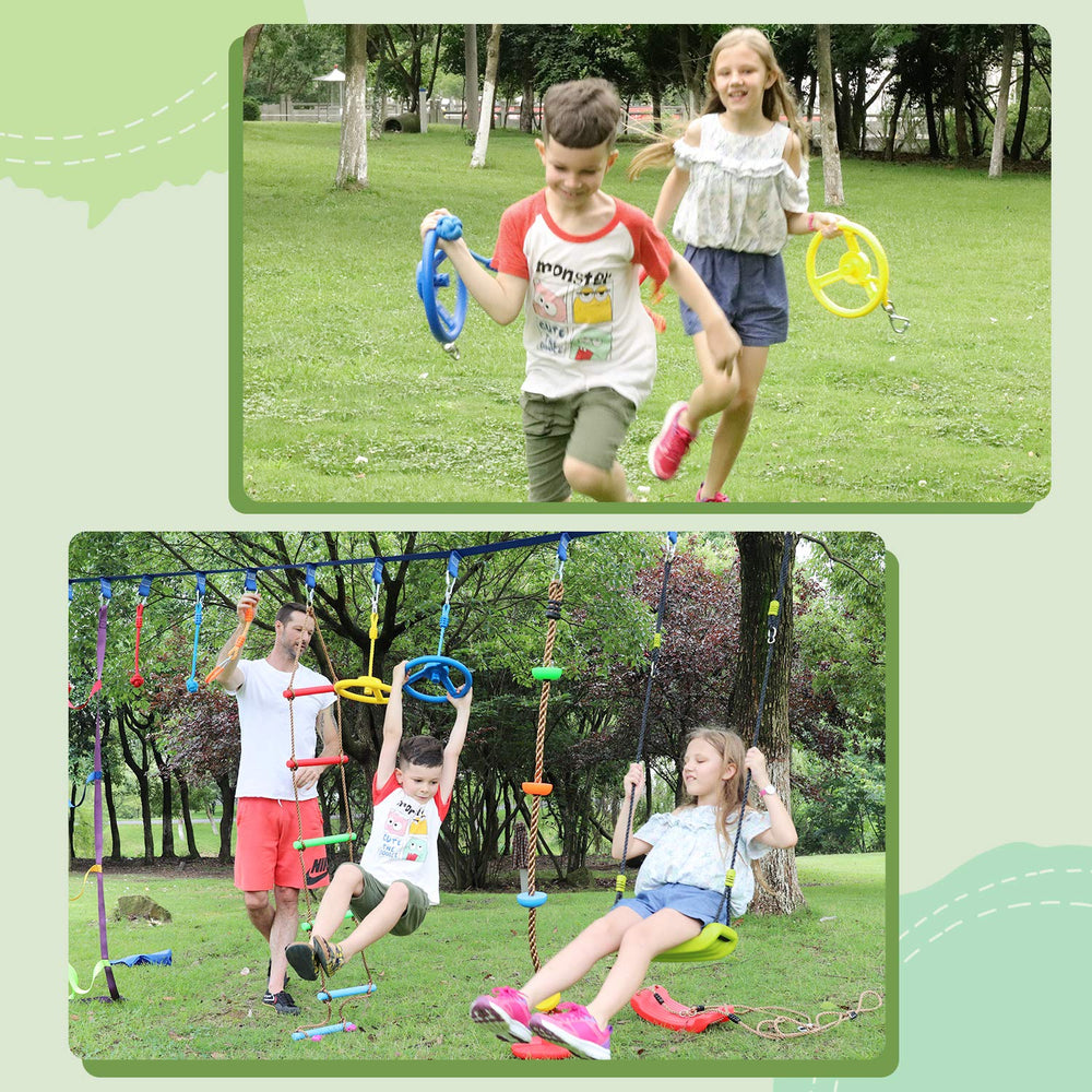 Rainbow Craft 16-inch nylon chain supports secure swings with flexible tension.