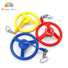 Rainbow Craft backyard playground accessory transforms outdoor space into active play zones.