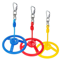Rainbow Craft ninja monkey wheels offer sturdy obstacle play for backyard fun.