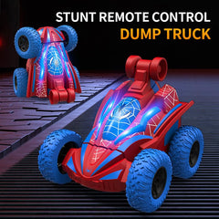 Rakay Spider RC car performing 360-degree rotation with stable control.
