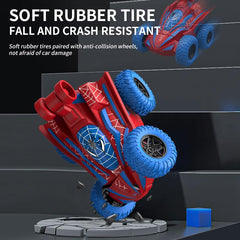 Rakay Spider RC car all-terrain wheels on various surfaces.