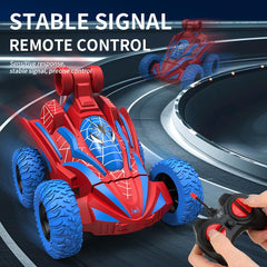 Rakay Spider RC car anti-collision wheels keeping stunts safe.
