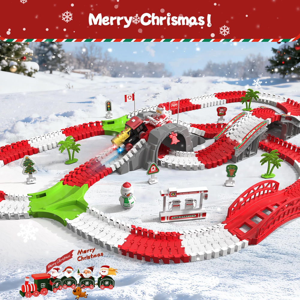 Randhar Christmas Track Toy Set signs guide imaginative routes for play ideas