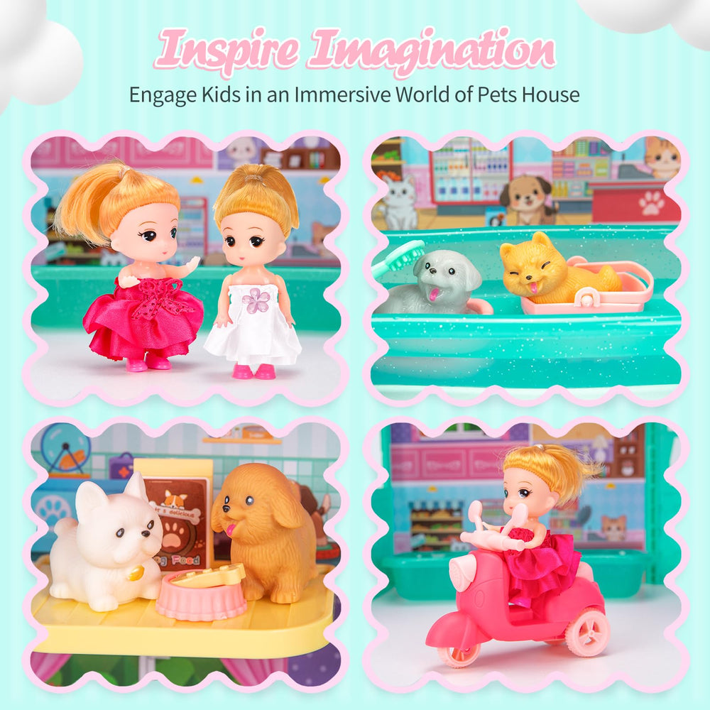 Randhar Dollhouse Playset folds compactly for easy storage after play