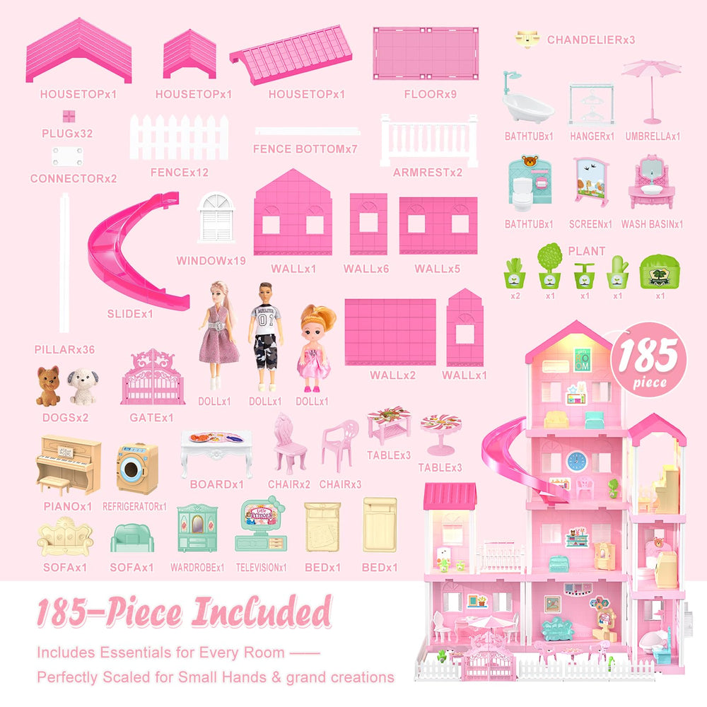 Randhar Dreamy Dollhouse bedroom room with cozy dressing area