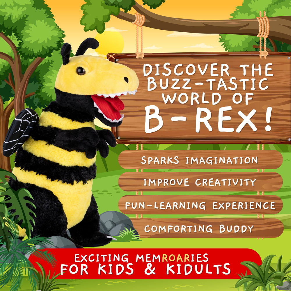 Randimals Bee-T-Rex plush sturdy stitching ensures secure seams.