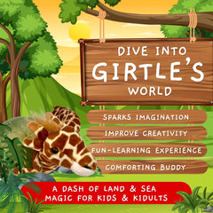 Randimals giraffe-turtle hybrid plush, perfect for storytelling adventures.