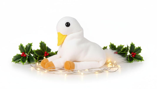 Randimals Huck plush horse-duck face close-up shows soft, inviting fabric for cuddles.