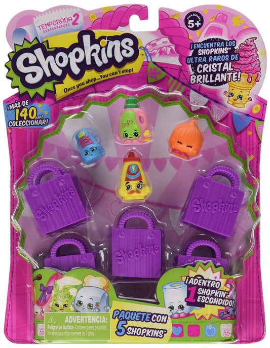RANGS JAPAN Shopkins Season 2 5-Pack characters showcase premium pencil toppers to brighten desks.