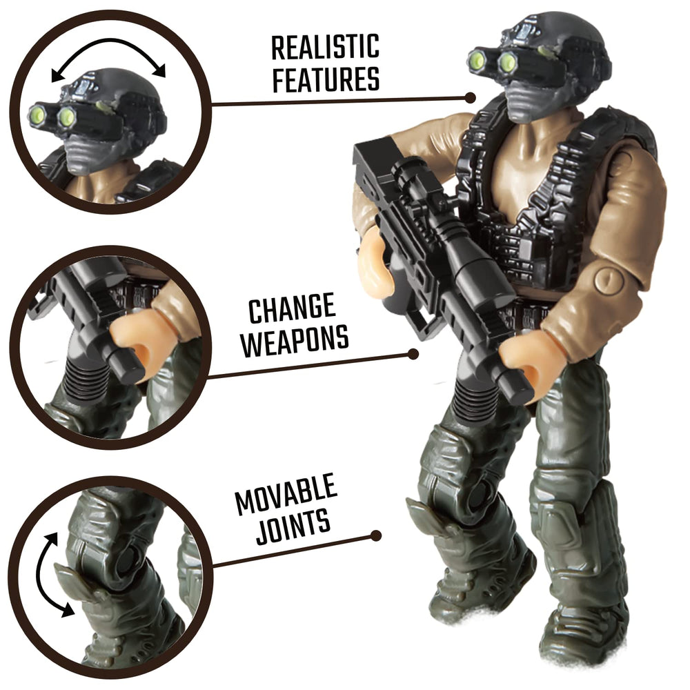 RANI PRIZE jungle-defense-squad figures in dynamic poses for action scenes.