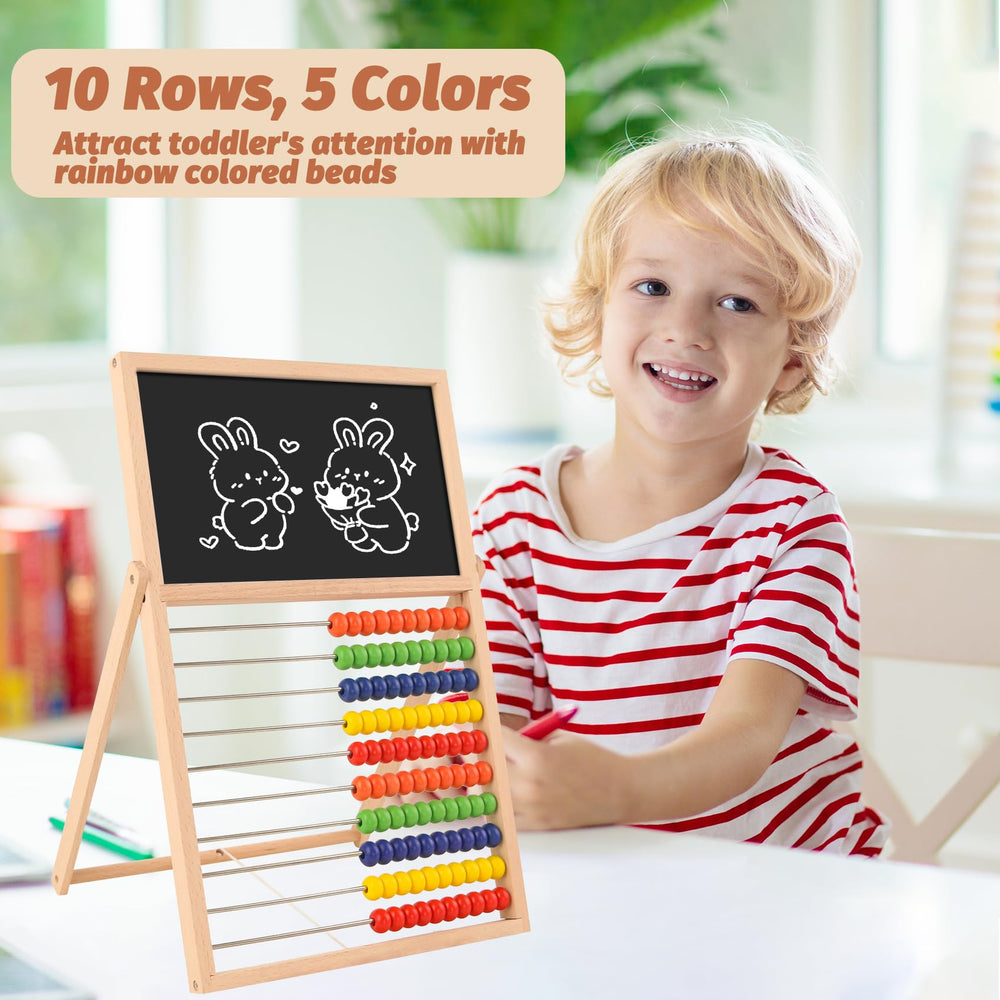 Ranqibo fruit stickers add visual prompts for numbers and patterns during play.