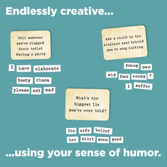 Ransom Notes group-hilarity-moment on table during lively play.