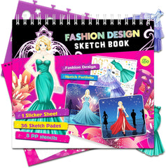 RAREWORT fashion dress sketchbook cover showcases a durable, portable portfolio