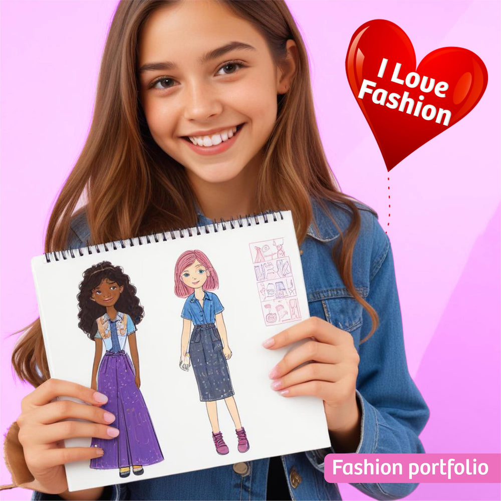 RAREWORT giant sketch pages provide spacious room for outfits and color ideas