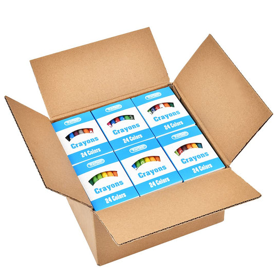 Rarlan Crayons bulk 720-count in 30 boxes for easy classroom distribution.