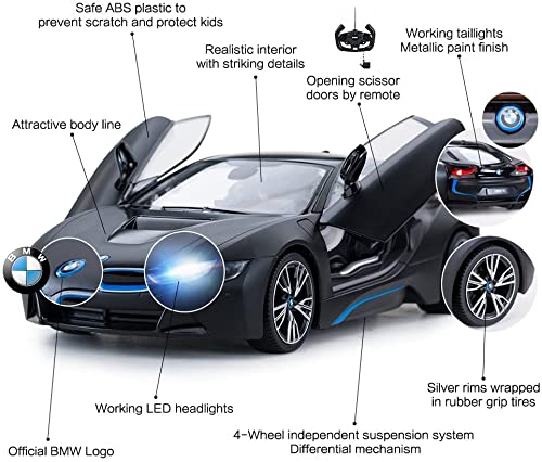 RASTAR BMW i8 RC car doors opened by remote action