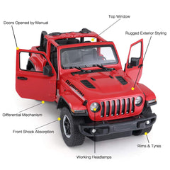 RASTAR Wrangler RC with working LED headlights and taillights.