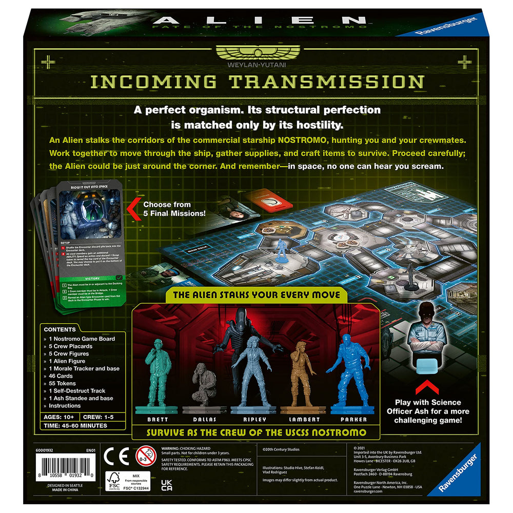Ravensburger Alien artwork tokens add vivid sci-fi flavor.